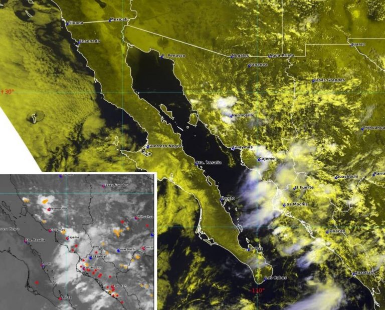 Estiman lluvias para 10 municipios de Sinaloa