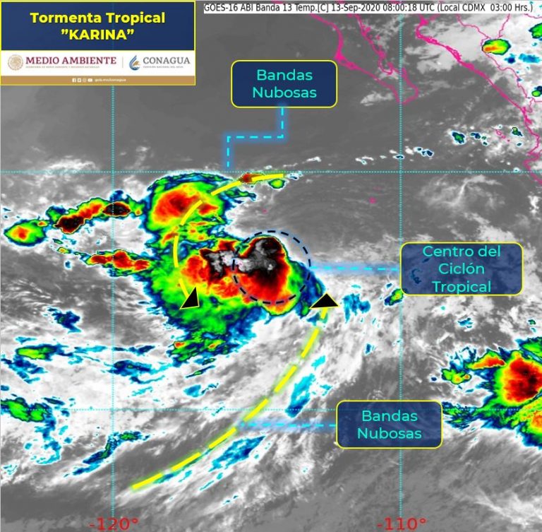 Se forma la tormenta ‘Karina’ en el Pacífico