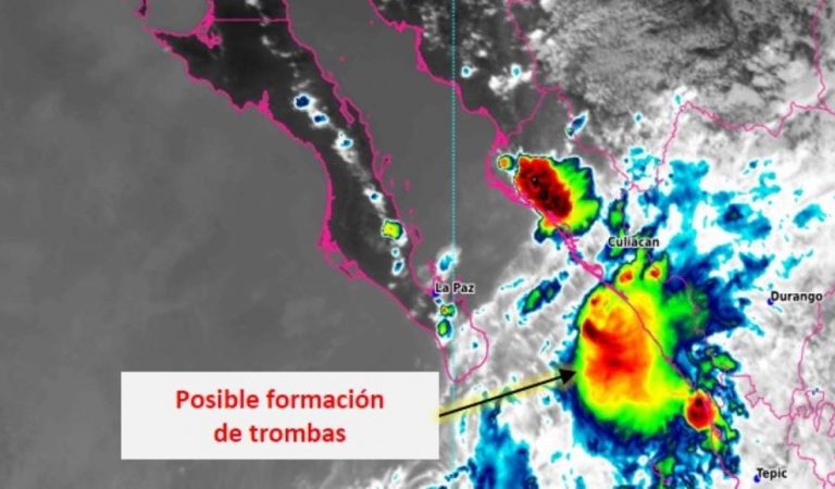 Advierten trombas para cinco municipios de Sinaloa