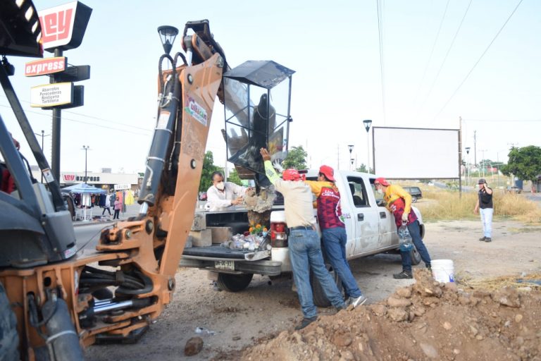 Retiran imagen de la Santa Muerte al sur de Culiacán