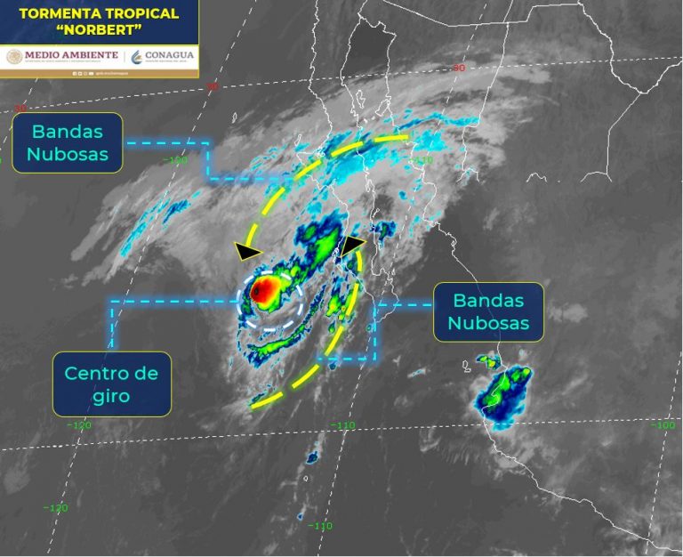 Tormenta ‘Norbert’ al suroeste de Baja California Sur