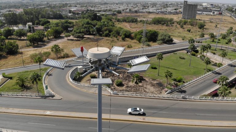 Cambian a LED luminarias del Distribuidor Vial Humaya