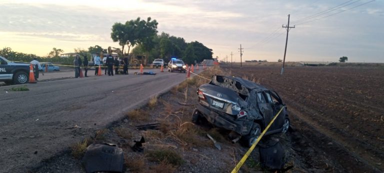 Muere joven en accidente en Balbuena, Navolato