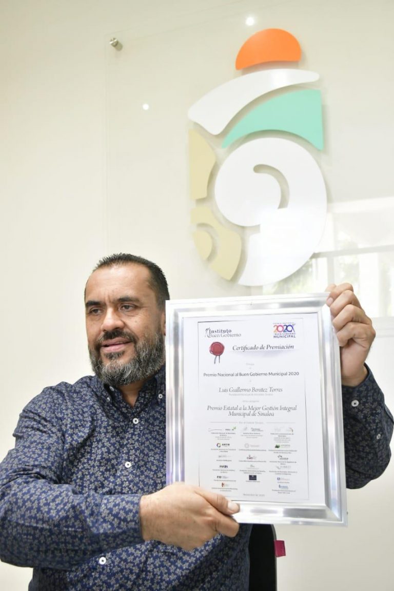 Recibe Mazatlán el Premio Estatal a la Mejor Gestión de Sinaloa 2020