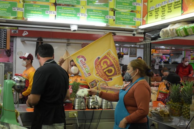 Realizan Guardianes campaña en el Centro