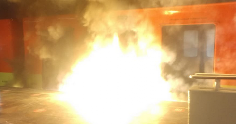 Se incendia vagón en metro CDMX