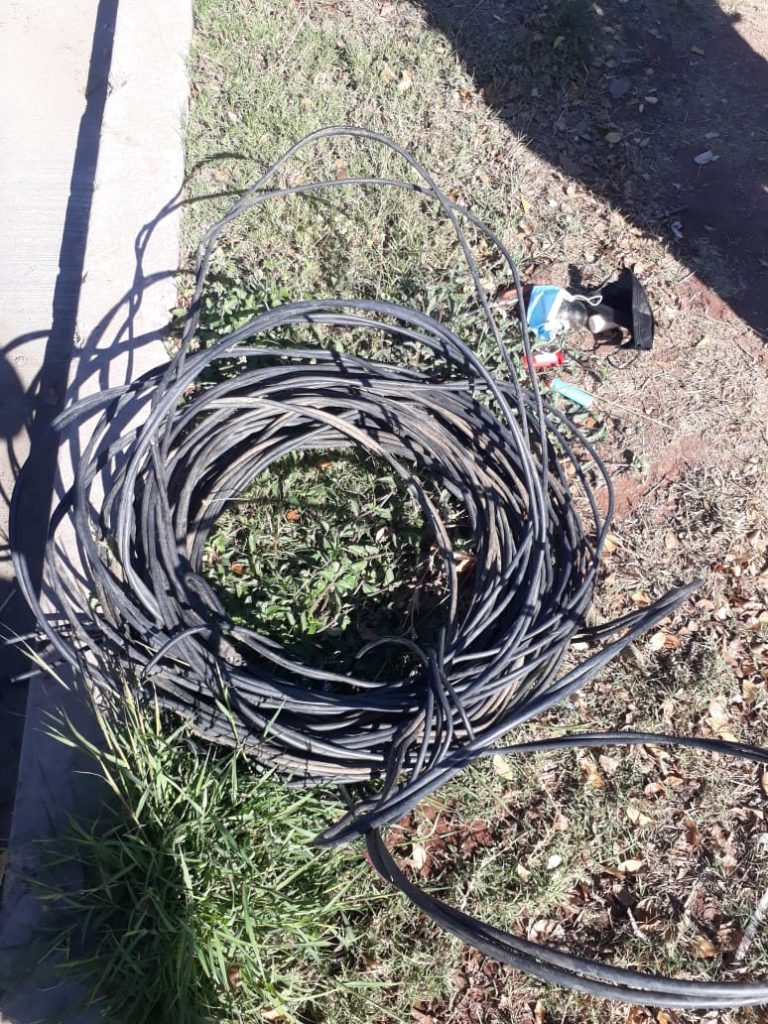 Cae sujeto por robo de cable