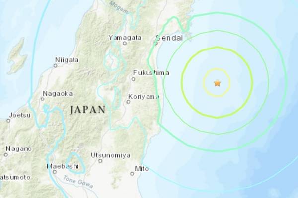 Terremoto de magnitud 7.1 sacude la costa noreste de Japón