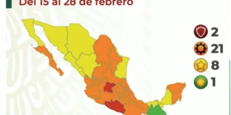 Chiapas regresa a verde; 2 estados permanecen en rojo