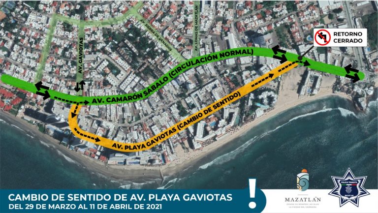 Cambiarán sentido vial a avenida Playa Gaviotas