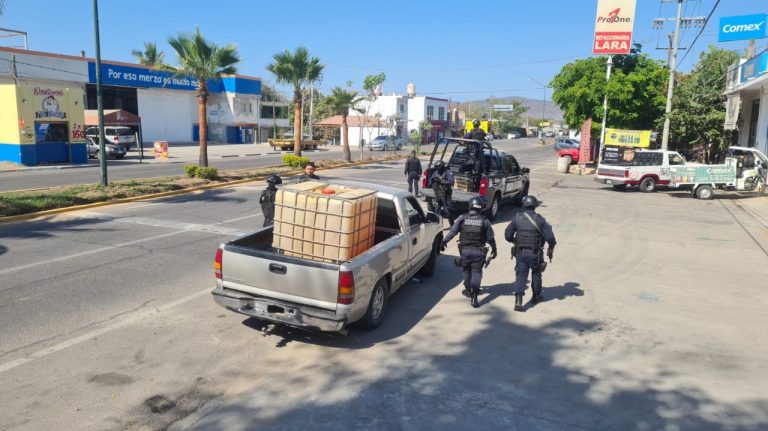 Aseguran en Concordia 1,000 litros de presunto combustible robado