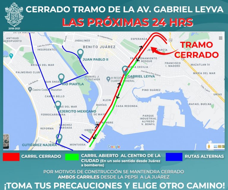 Cierran carriles del paso superior sur, en el tramo Café Marino-Pepsi
