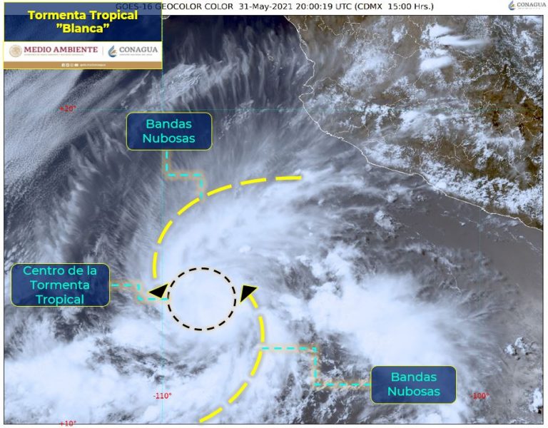 Se forma la tormenta tropical ‘Blanca’