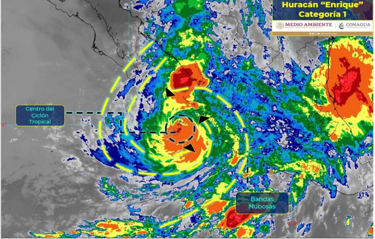 Se aproxima huracán ‘Enrique’ a costas de Jalisco