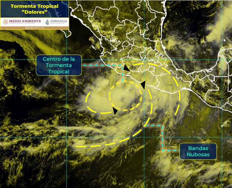 Se aproxima tormenta ‘Dolores’ a la costa del Pacífico