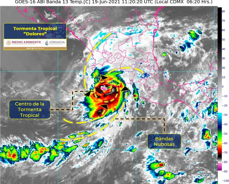 Se intensifica la tormenta ‘Dolores’ frente a Michoacán