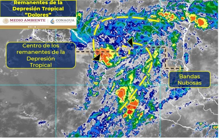 Se disipa depresión ‘Dolores’ sobre Zacatecas
