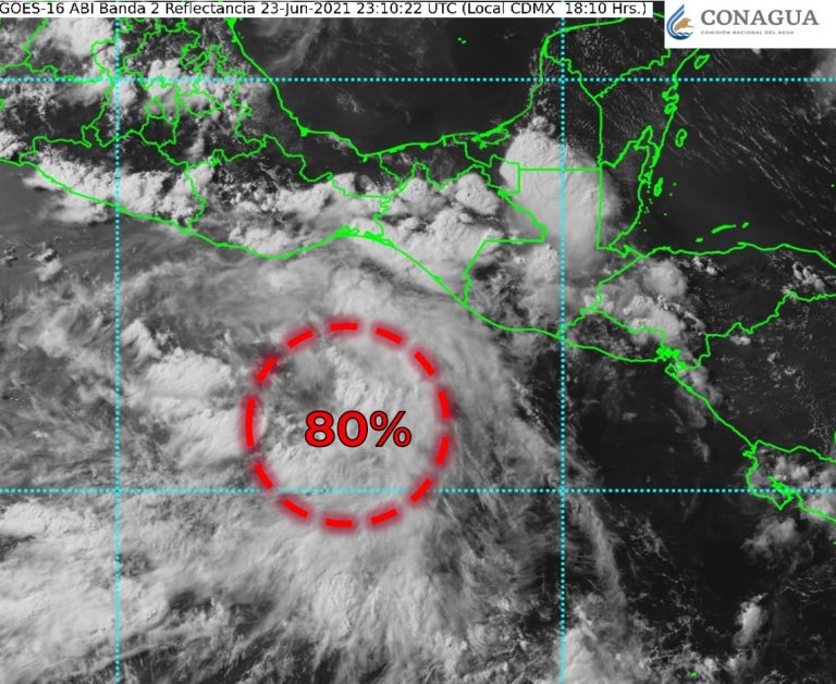 Se fortalece desarrollo ciclónico en el Pacífico