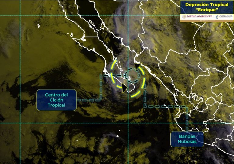 Se debilita ‘Enrique’ a depresión tropical en BCS
