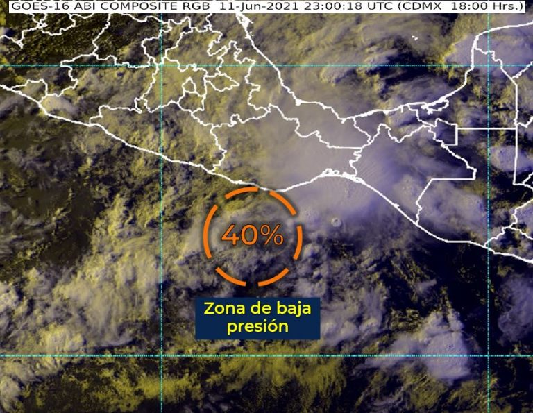 Aumenta al 40% potencial ciclón en el Pacífico