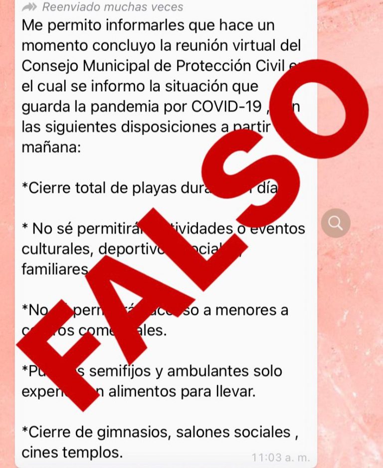 Aclara Culiacán como noticia falsa cierre de playas y negocios