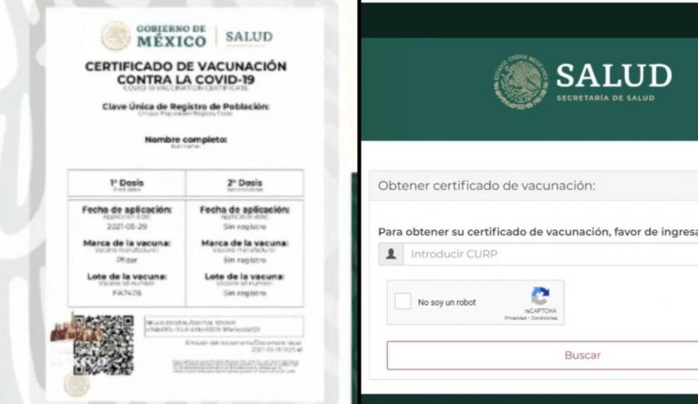 Emite México certificado de vacunación COVID-19