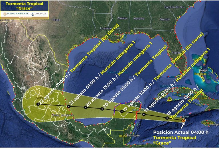 Apunta ‘Grace’ a Yucatán