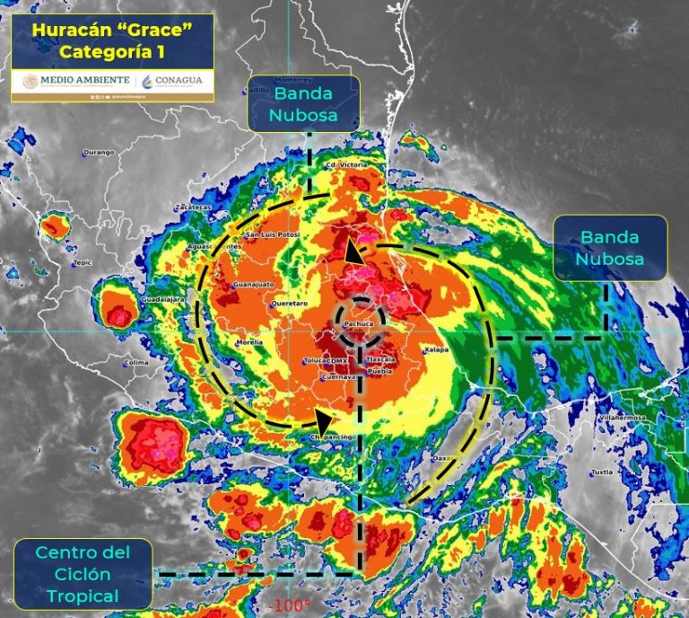 Se debilita ‘Grace’ en el centro del país