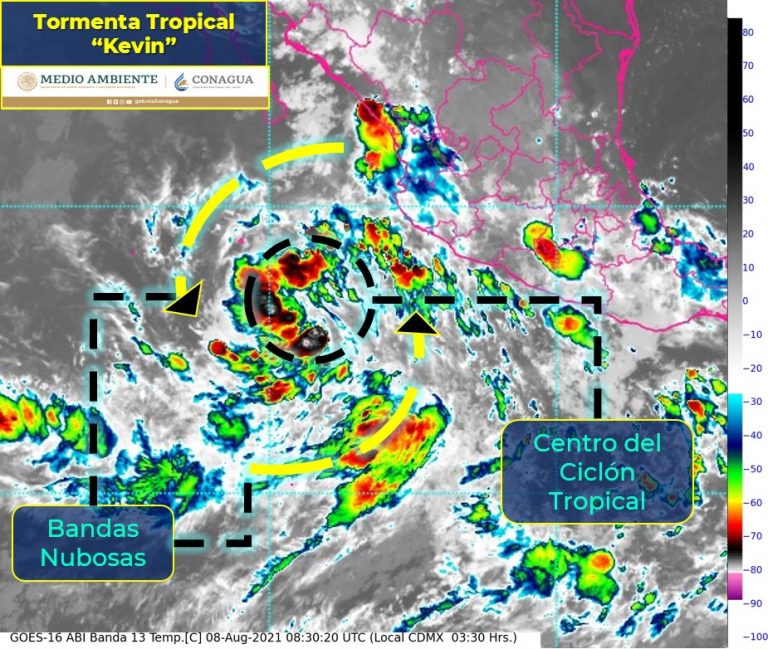 Tormenta ‘Kevin’, al suroeste de Jalisco