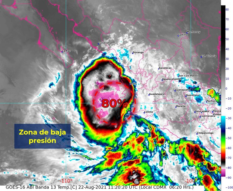 Aumenta fuerza potencial ciclón frente a Jalisco