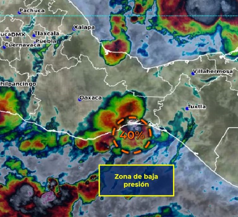 Se aproxima a Oaxaca baja presión