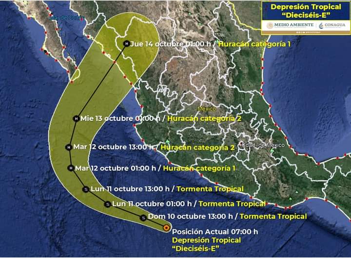 Apunta a Sinaloa depresión tropical