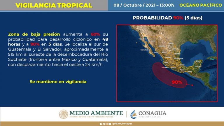 Apunta al Golfo de California posible ciclón