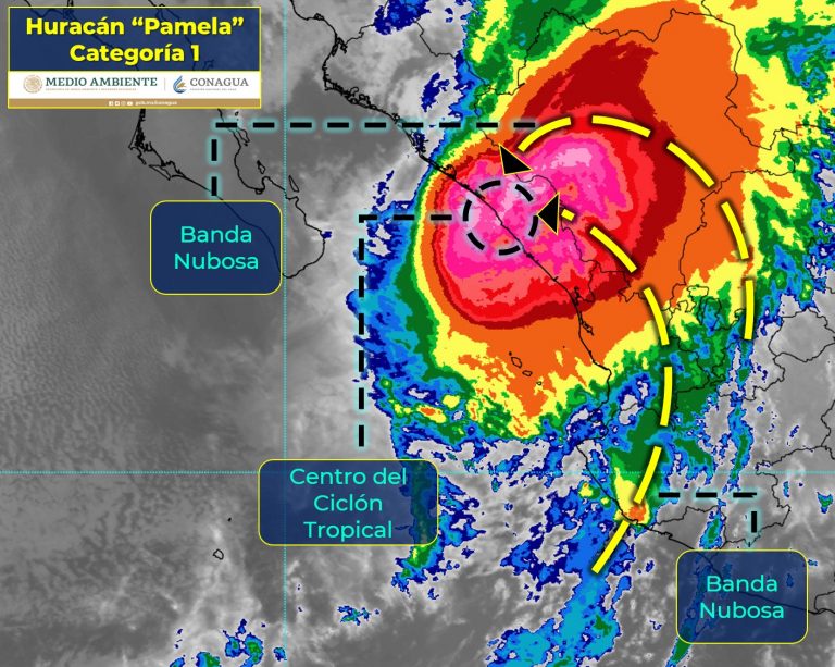 Toca tierra huracán ‘Pamela’ en San Ignacio