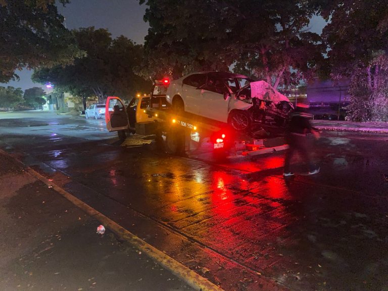 Fallece automovilista al chocar contra árbol en Palacio