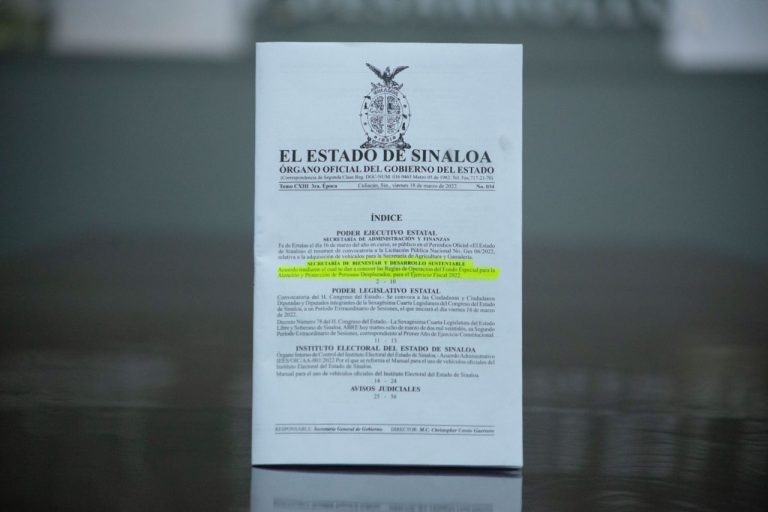 Protegen por decreto a desplazados por violencia en Sinaloa