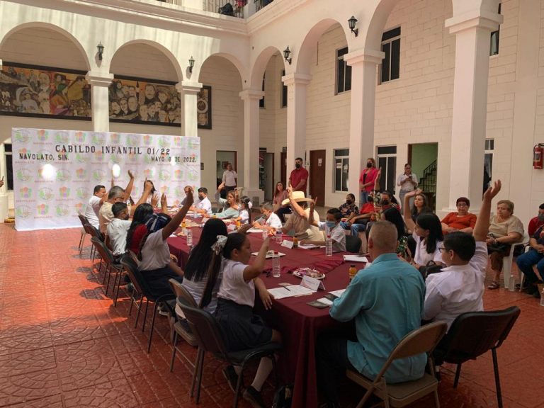 Exigen niños de Navolato en Cabildo paz y valores