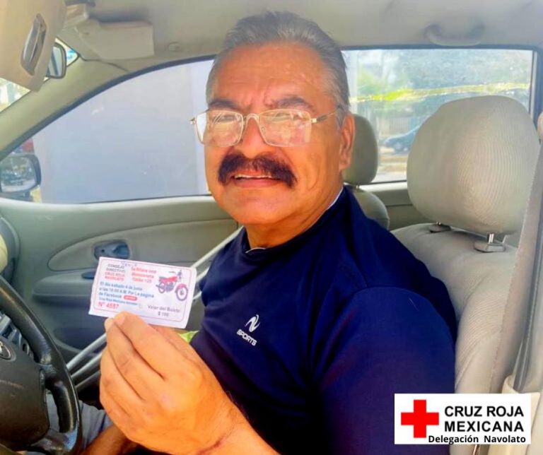 Regala Cruz Roja Navolato en rifa moto o $17 mil