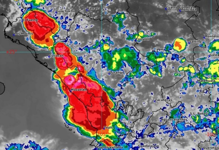 Estiman lluvias fuertes en Sinaloa para esta noche