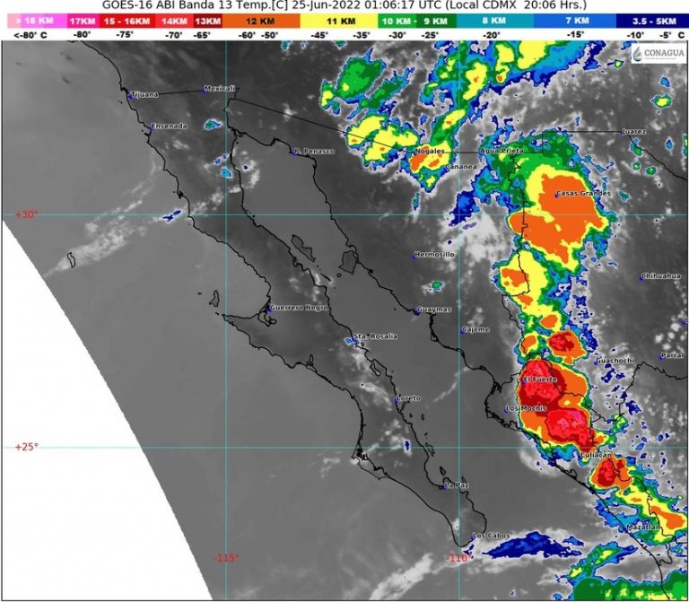Aumenta potencial de lluvias muy fuertes en Sinaloa