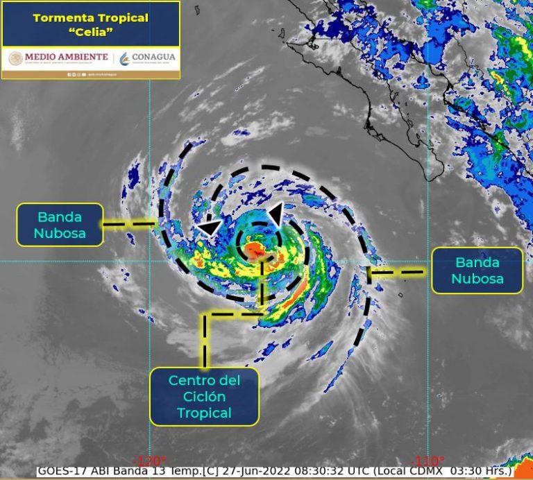 Se aleja Celia y deja chubascos en BCS