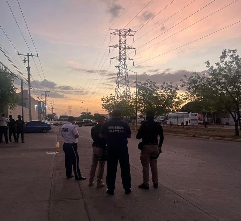 Hombre se sube a una torre de energía eléctrica