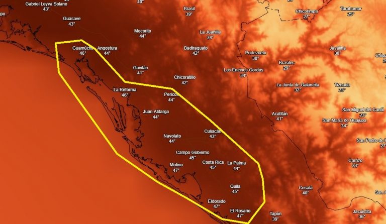 Alcanzaría calor hasta 49 grados en Sinaloa