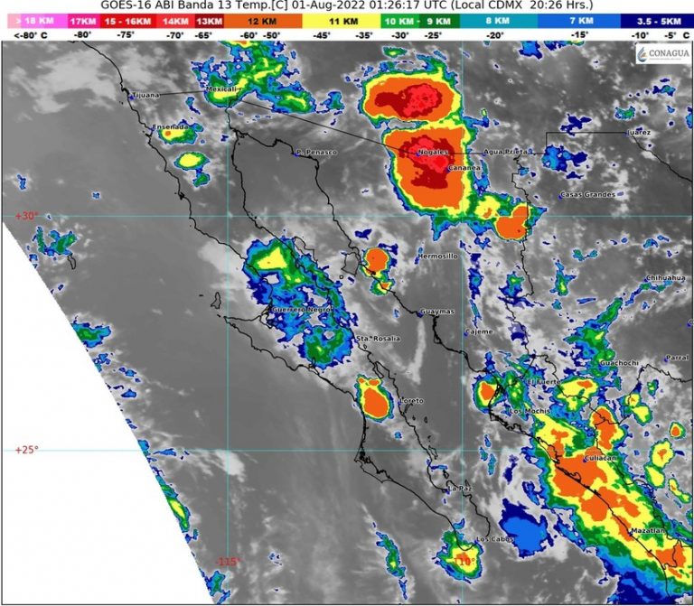 Cubren nubosidad y lluvias 70% de Sinaloa