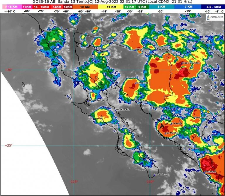 En las siguientes horas, lluvias intensas en Sinaloa