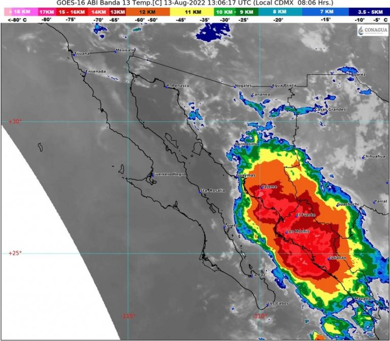 Alcanzaría Sinaloa rango máximo de lluvias en algunas zonas