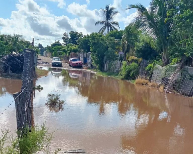En el agua 3 pueblos de Navolato por desborde de drenes