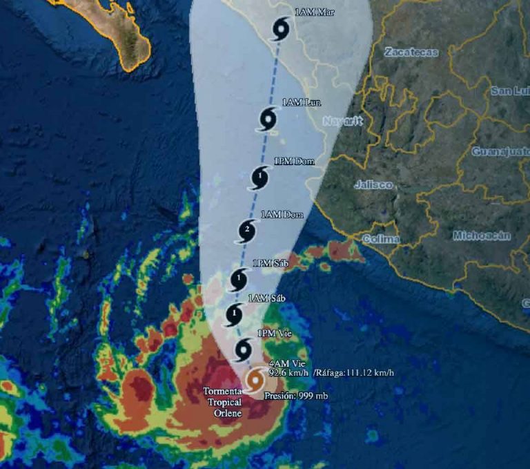 Perfila huracán Orlene impacto en Mazatlán