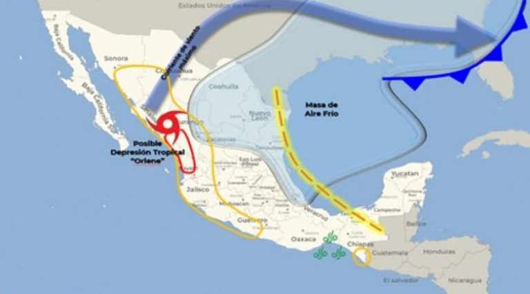 Ciclón Orlene podría impactar entre Angostura y Culiacán