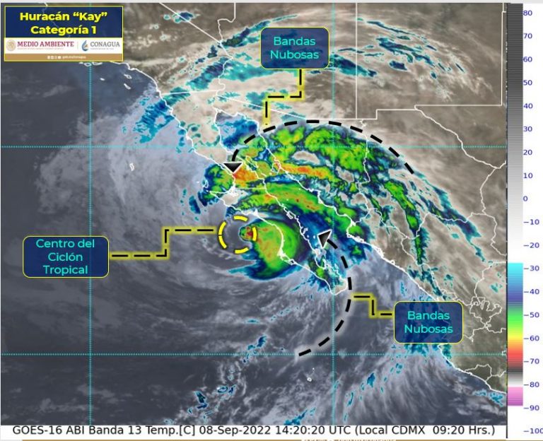 Huracán Kay tocaría tierra en BCS en las próximas horas